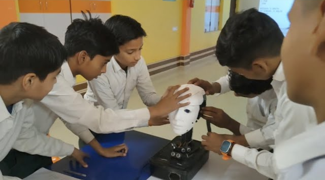 Students working on a project