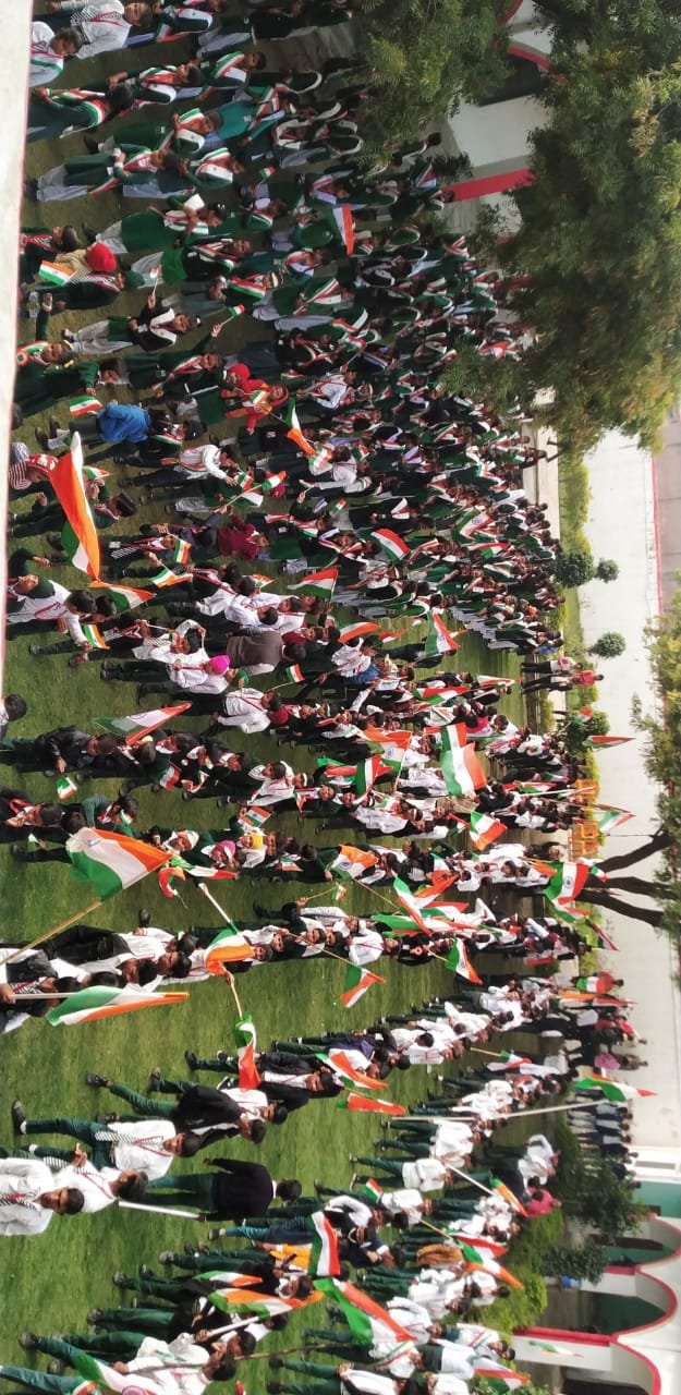 Students gathered for a school activity